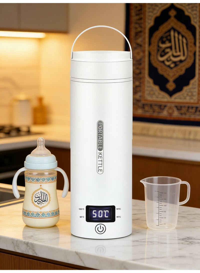 إس كي دي كي غلاية كهربائية محمولة - سخان مياه شاي السفر وغلاية القهوة - كوب غلاية مع 4 أدوات تحكم في درجة الحرارة - غلاية صغيرة محمولة 450 مل - Image 1